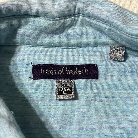 Lords of Harlech Mens Polo Blue Shirt US Size Large - Picture 7 of 9